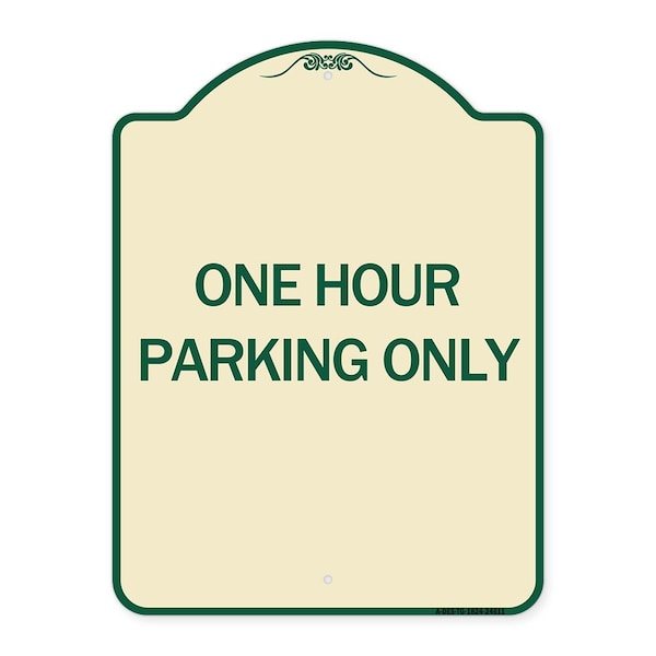 Signmission One Hour Parking Only Heavy-Gauge Aluminum Architectural Sign, 24" x 18", TG-1824-24611 A-DES-TG-1824-24611 - main
